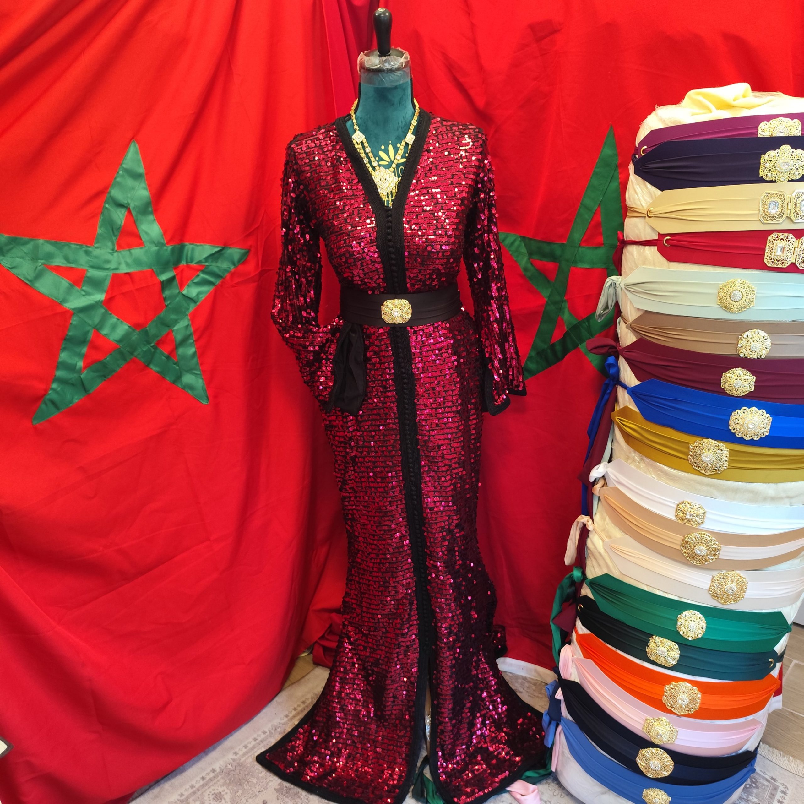 caftan marocain d occasion sirène taille S – Image 6