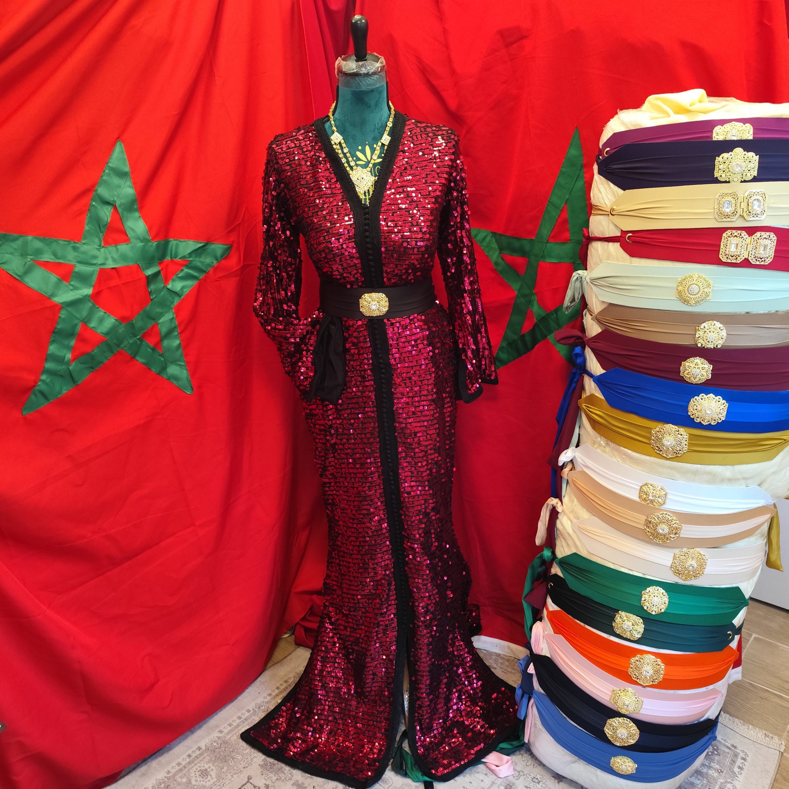 caftan marocain d occasion sirène taille S – Image 8