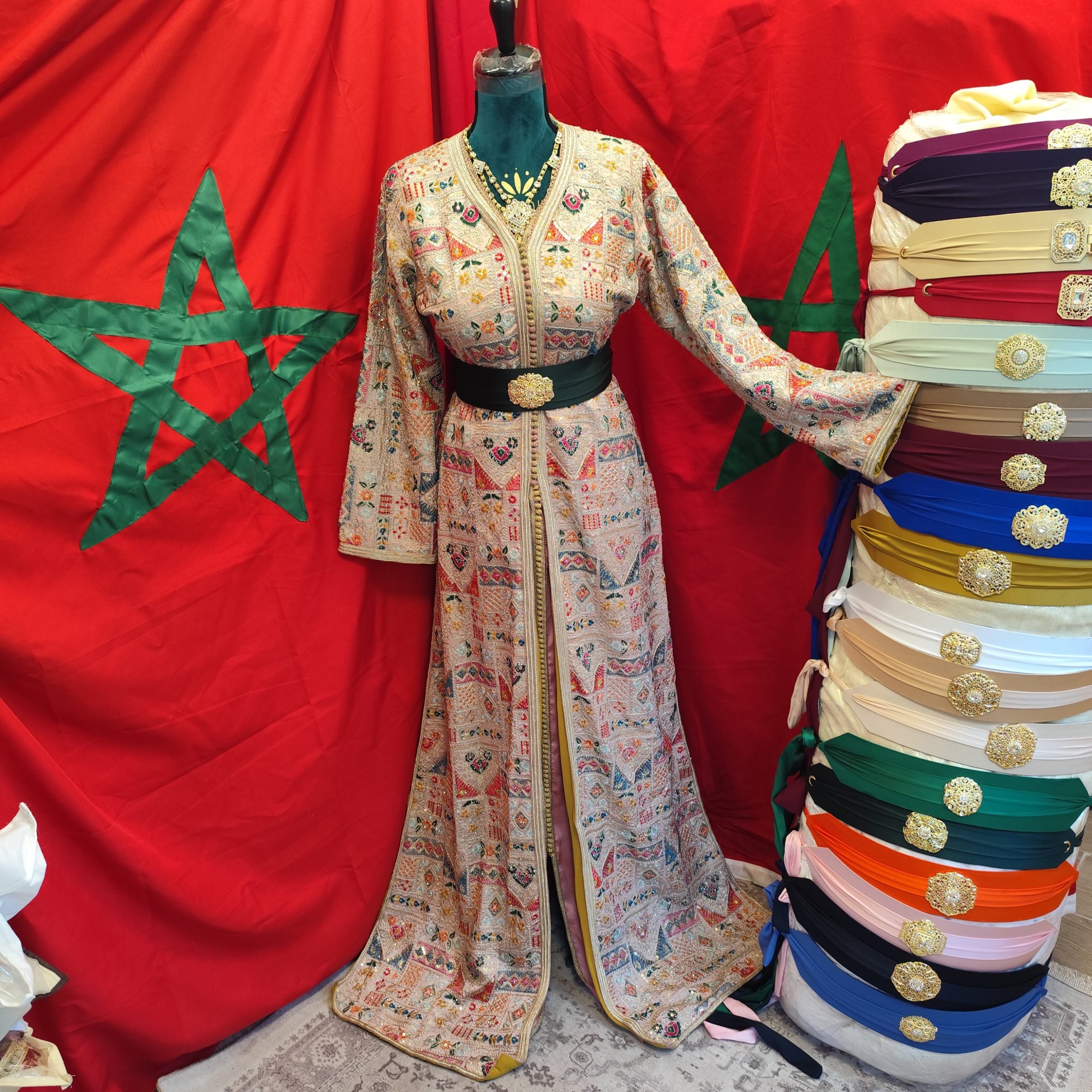caftan marocain sari d occasion doublé – Image 10