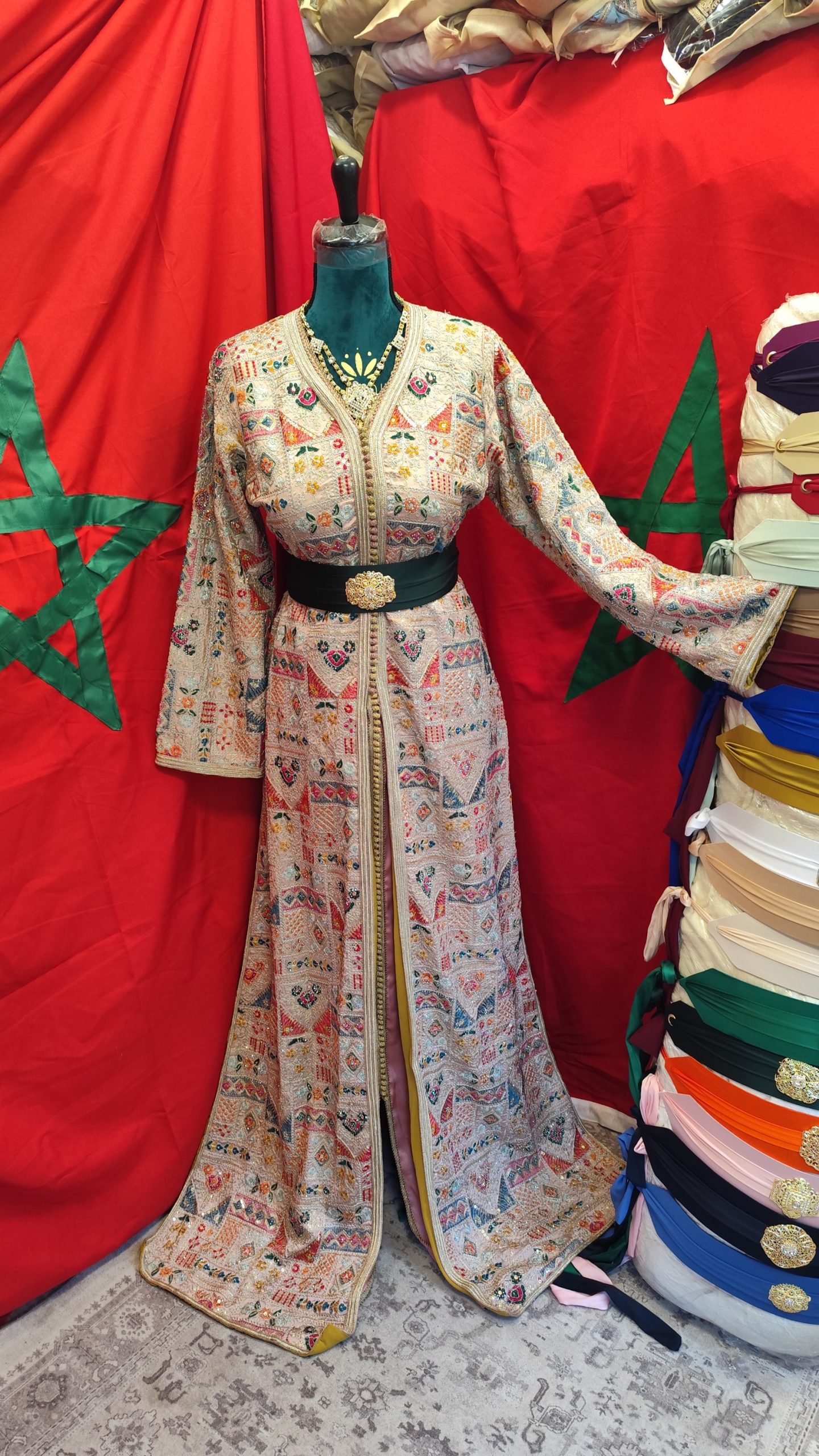 caftan marocain sari d occasion doublé – Image 9