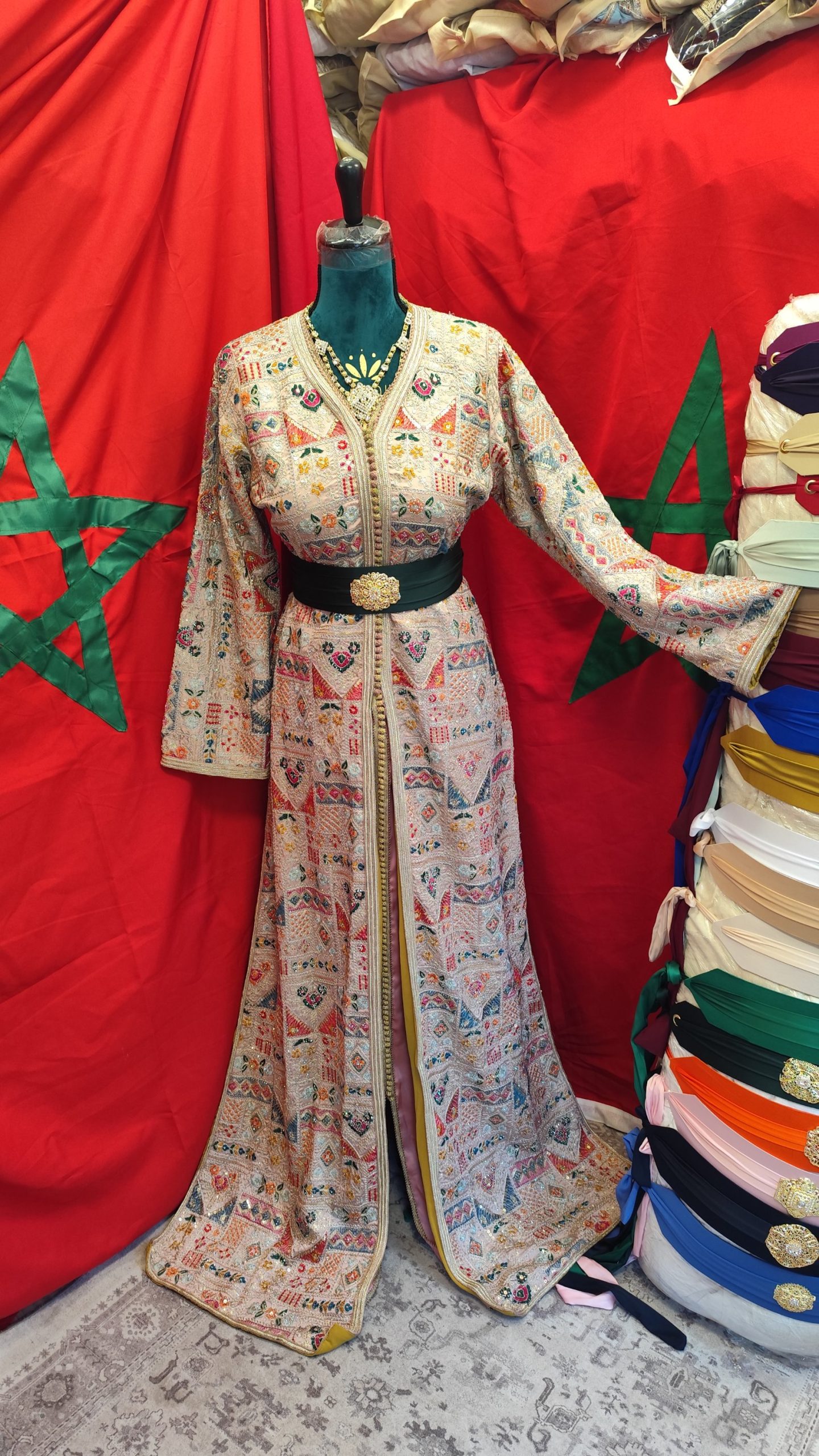 caftan marocain sari d occasion doublé – Image 7
