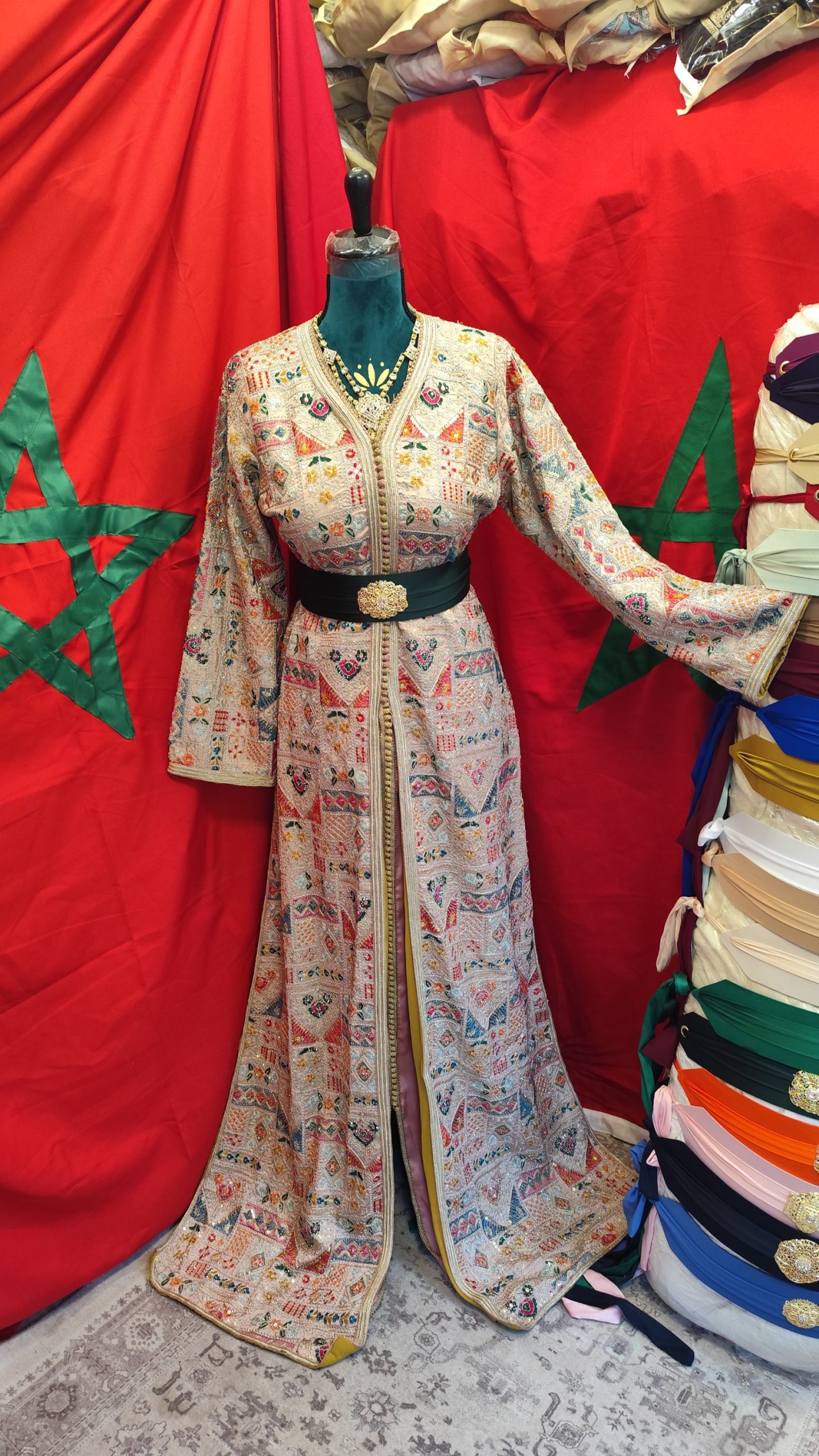 caftan marocain sari d occasion doublé – Image 5