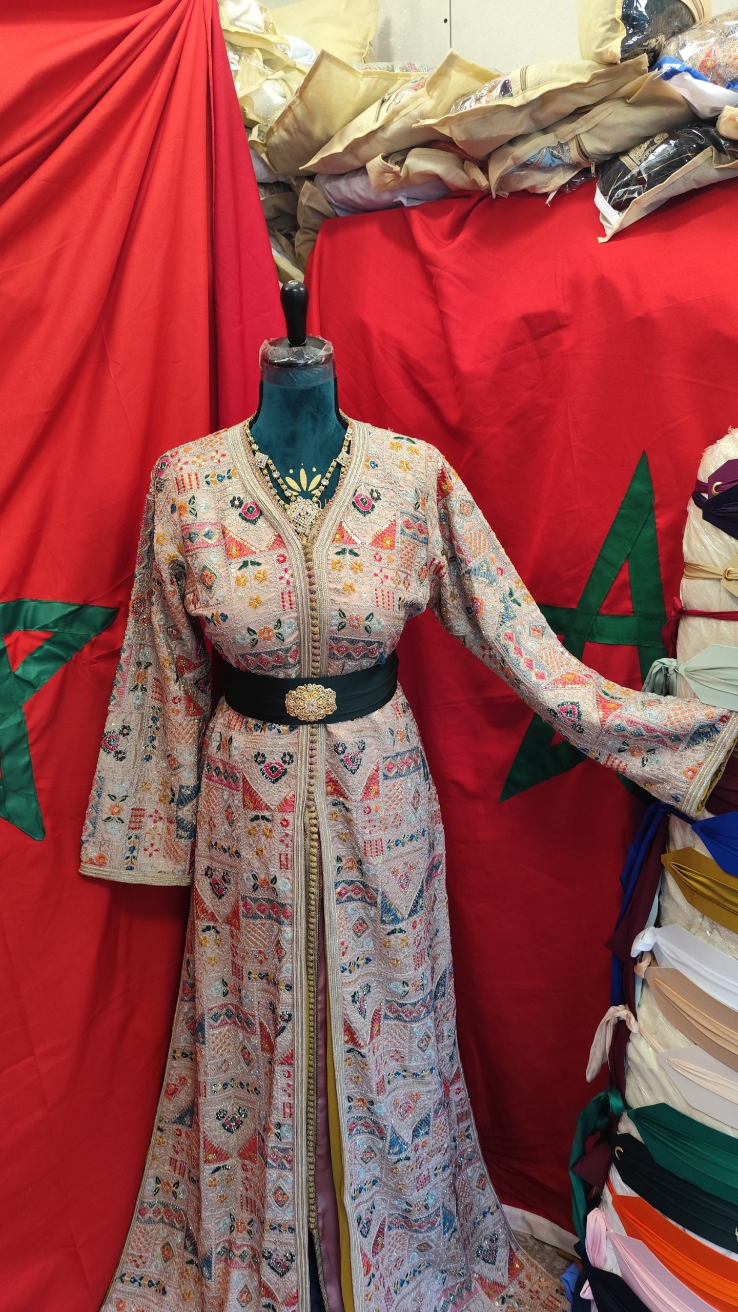 caftan marocain sari d occasion doublé – Image 6