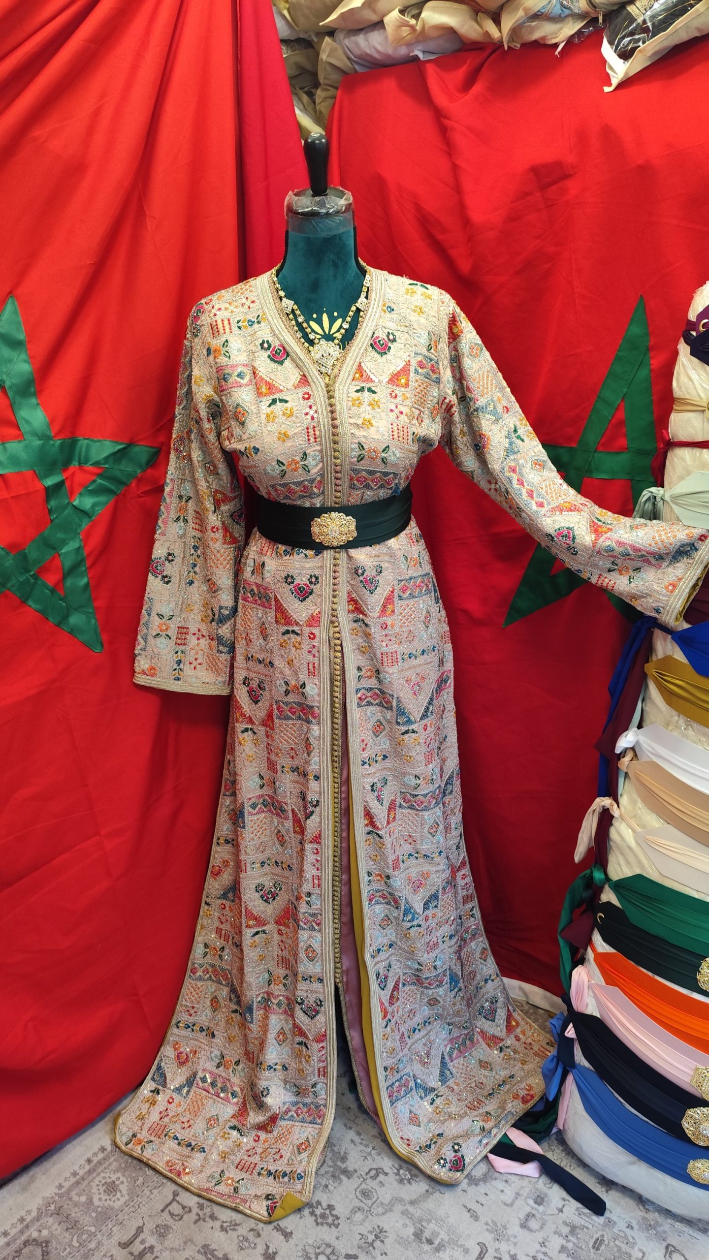 caftan marocain sari d occasion doublé – Image 4