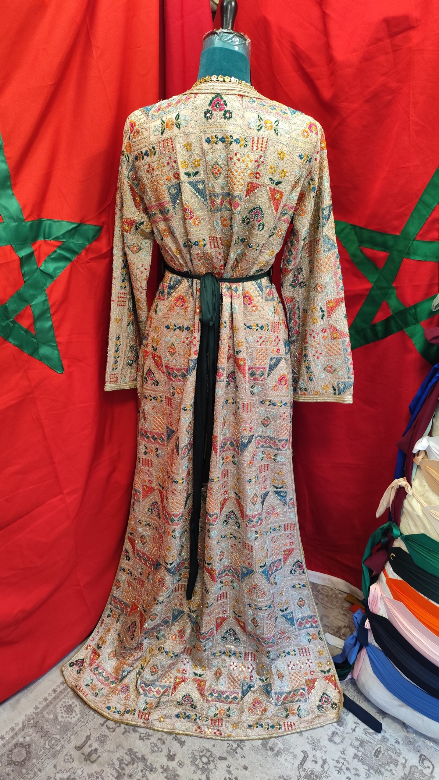 caftan marocain sari d occasion doublé – Image 8