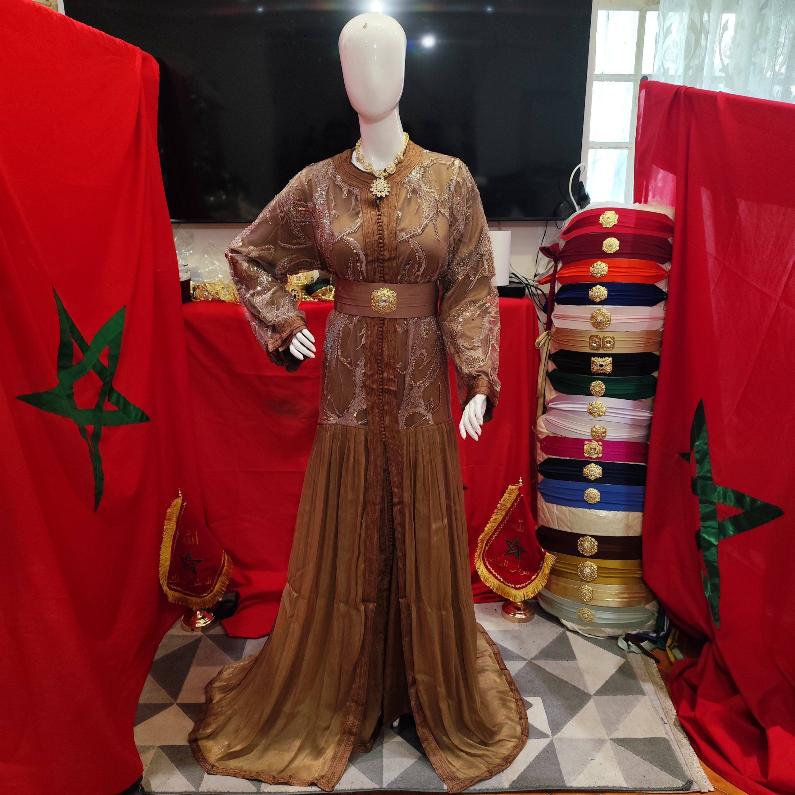 caftan marocain neuf avec ceinture – Image 5