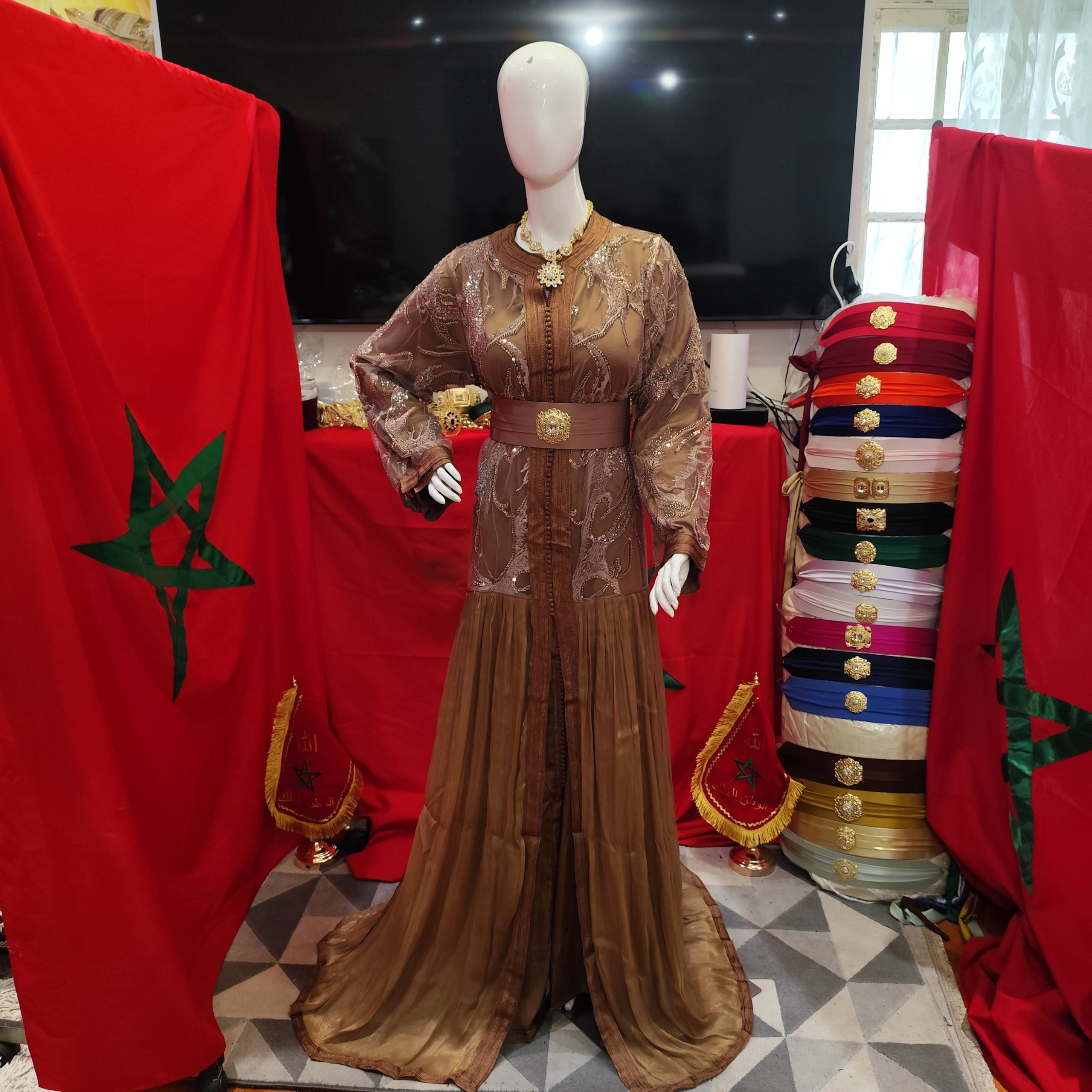 caftan marocain neuf avec ceinture – Image 7