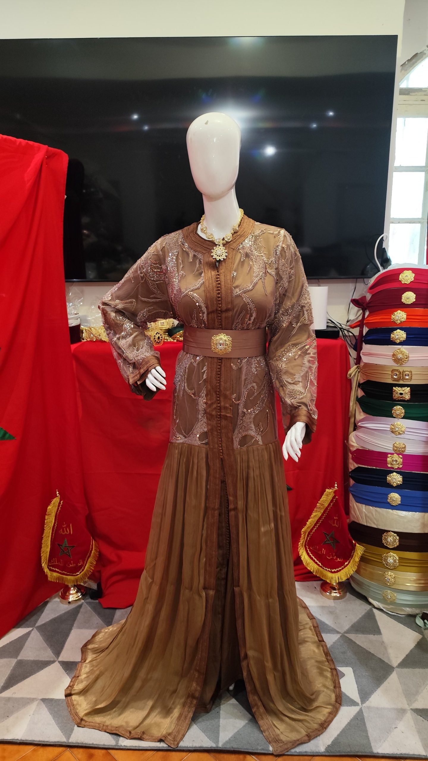 caftan marocain neuf avec ceinture – Image 8