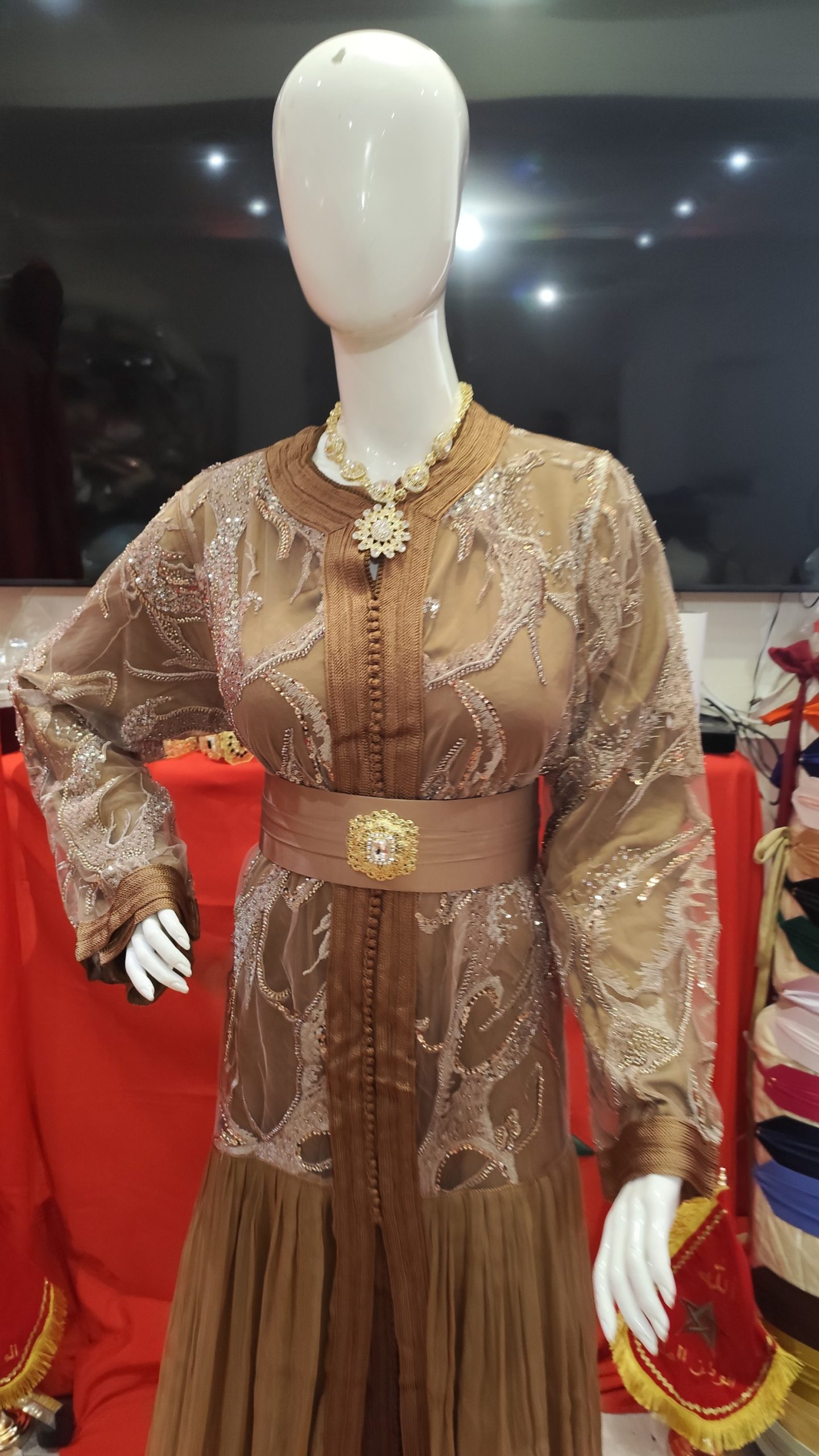 caftan marocain neuf avec ceinture – Image 3