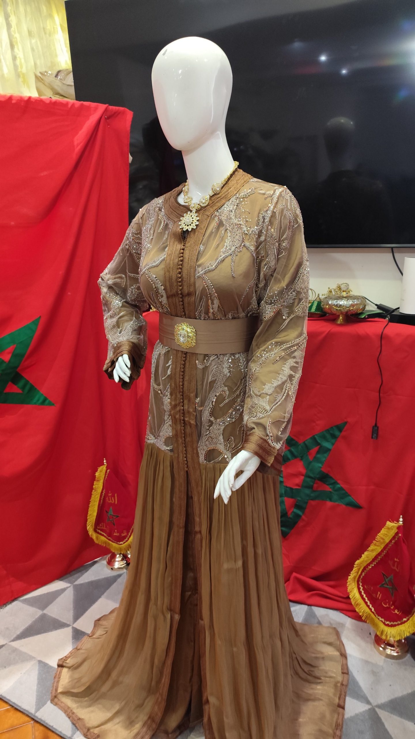 caftan marocain neuf avec ceinture – Image 4