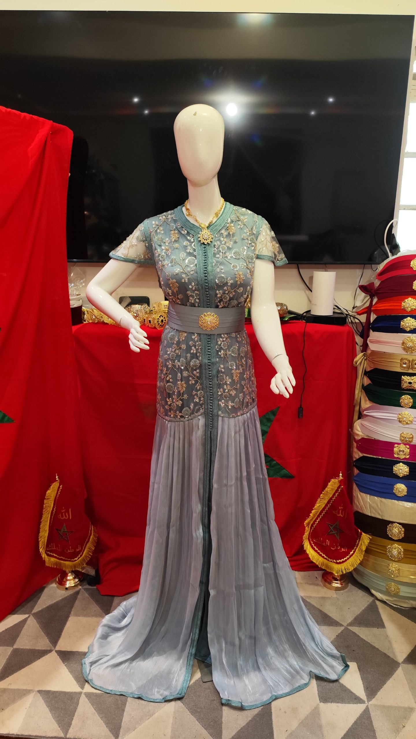 caftan marocain neuf avec ceinture – Image 9