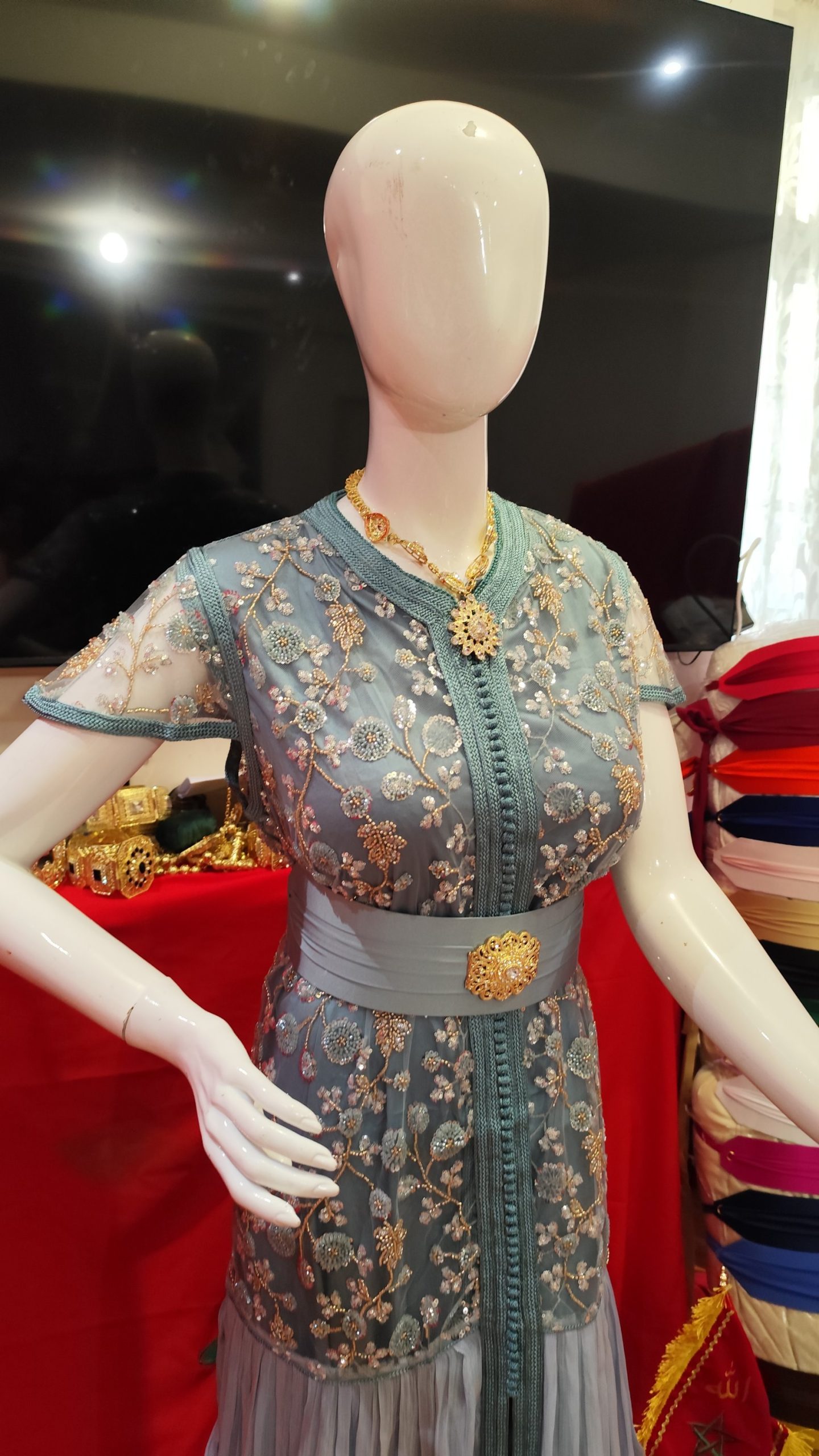 caftan marocain neuf avec ceinture – Image 6