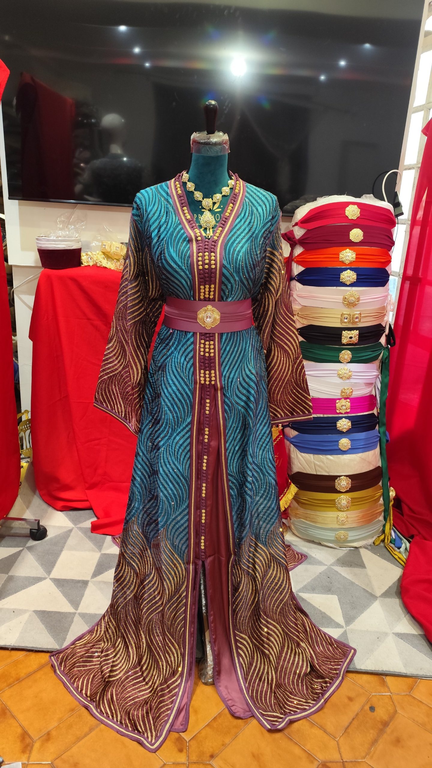 caftan marocain neuf grande taille 68cm – Image 9