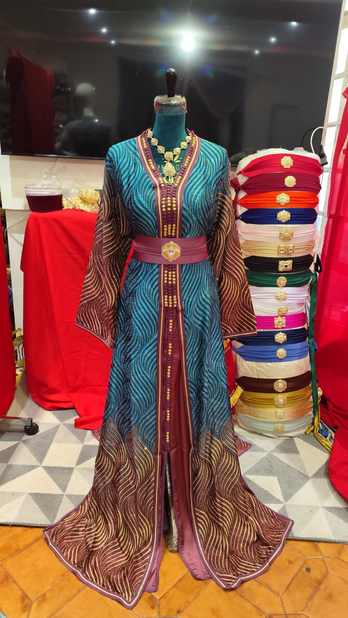 caftan marocain neuf grande taille 68cm – Image 8