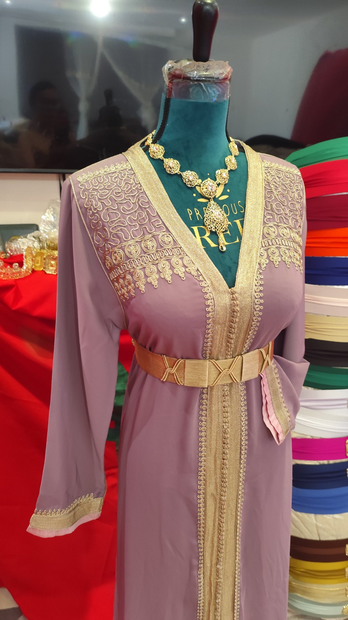 caftan marocain d occasion doublé – Image 6