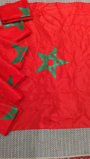 drapeau du maroc 115 cm par 85 cm