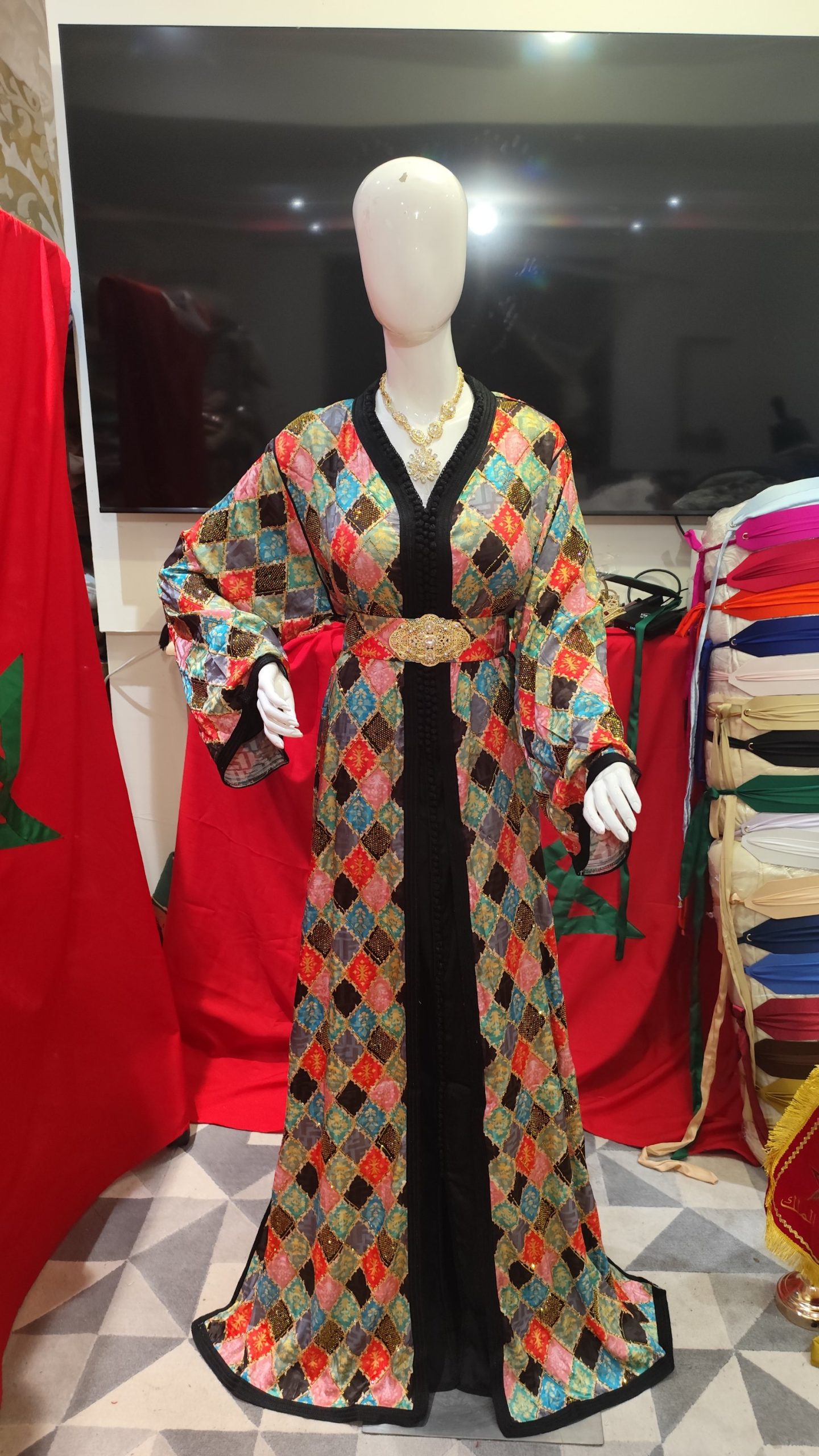 caftan marocain neuf avec ceinture grande taille – Image 9
