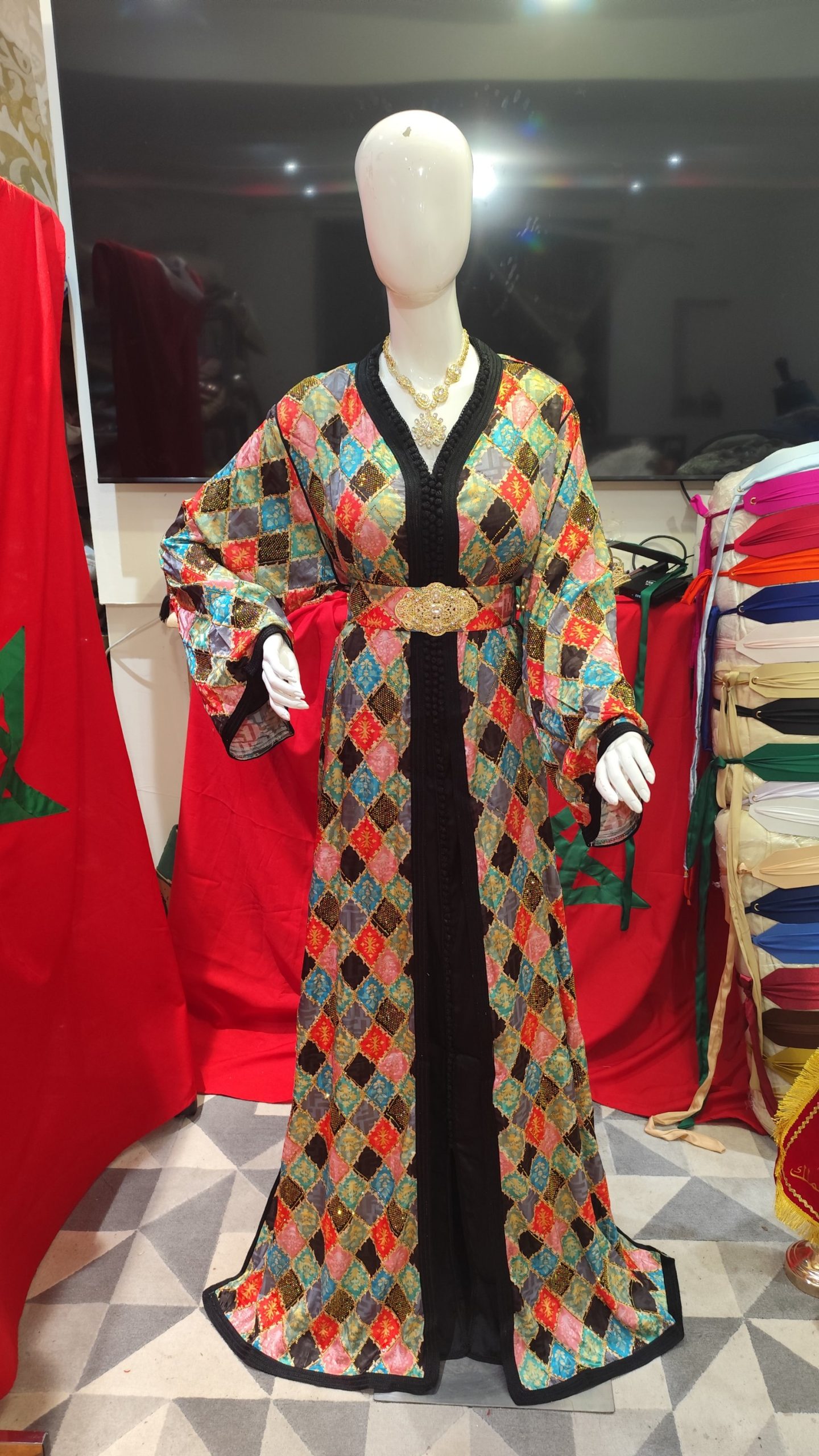 caftan marocain neuf avec ceinture grande taille – Image 2