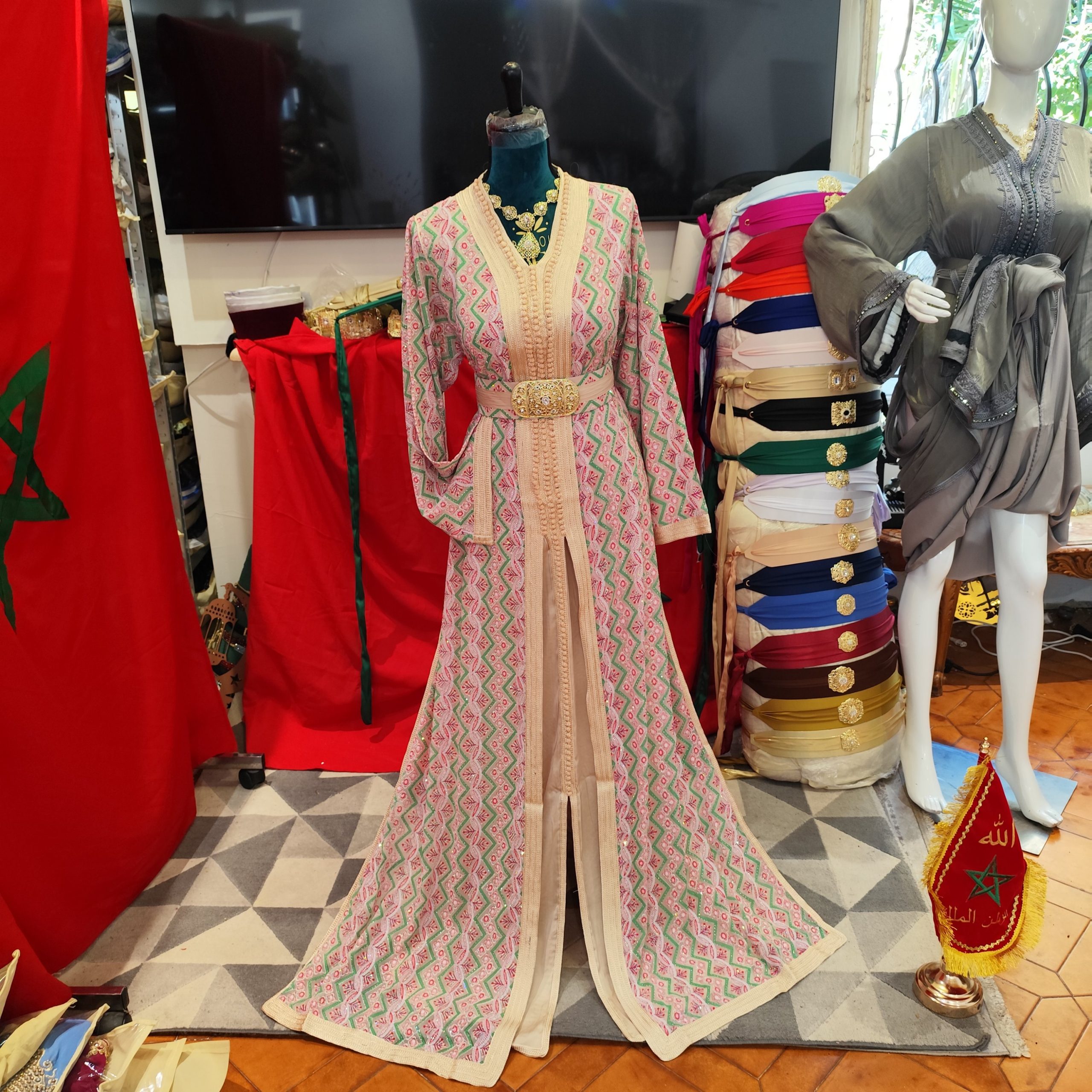 caftan marocain neuf avec ceinture – Image 9