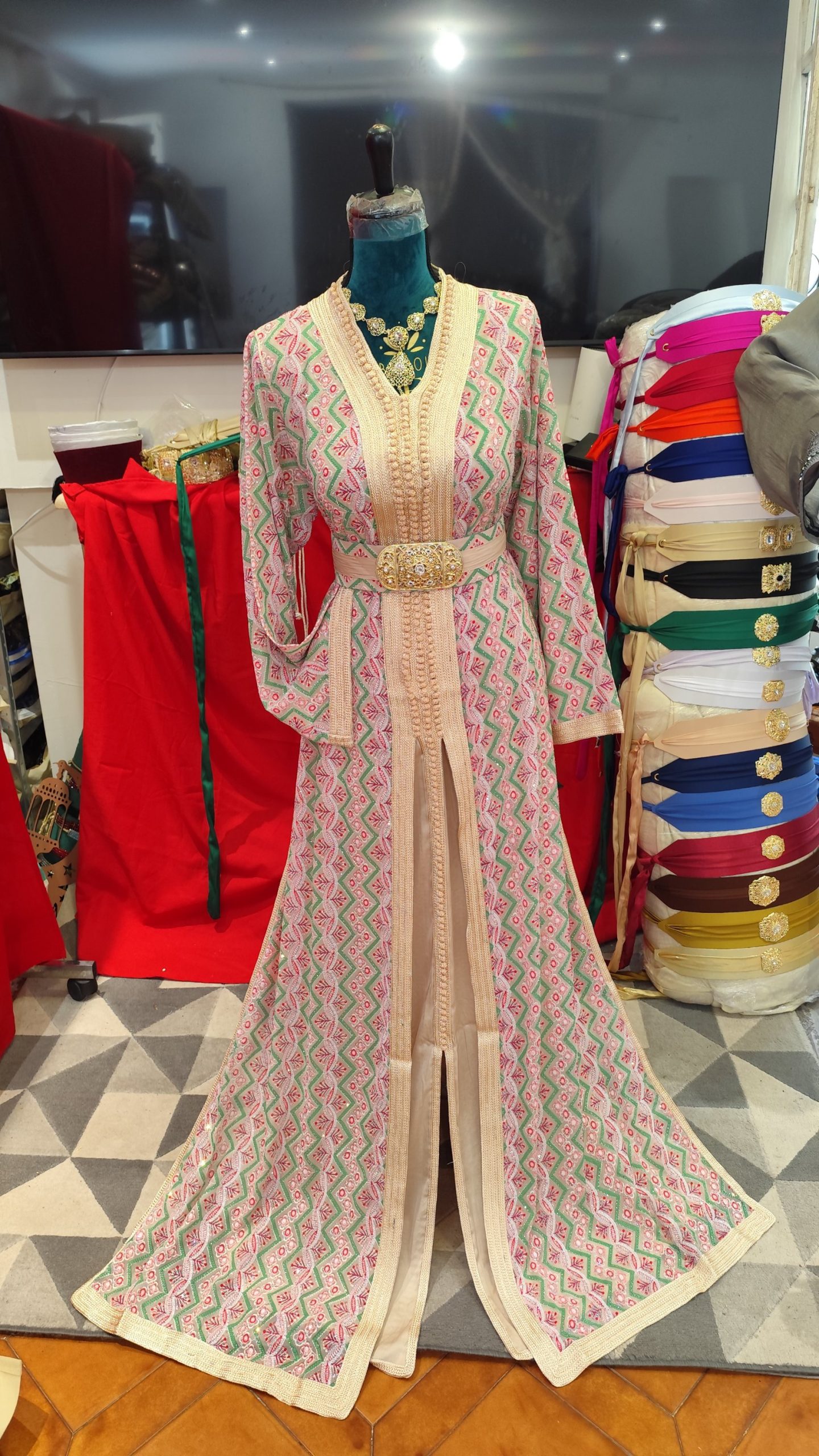 caftan marocain neuf avec ceinture – Image 5
