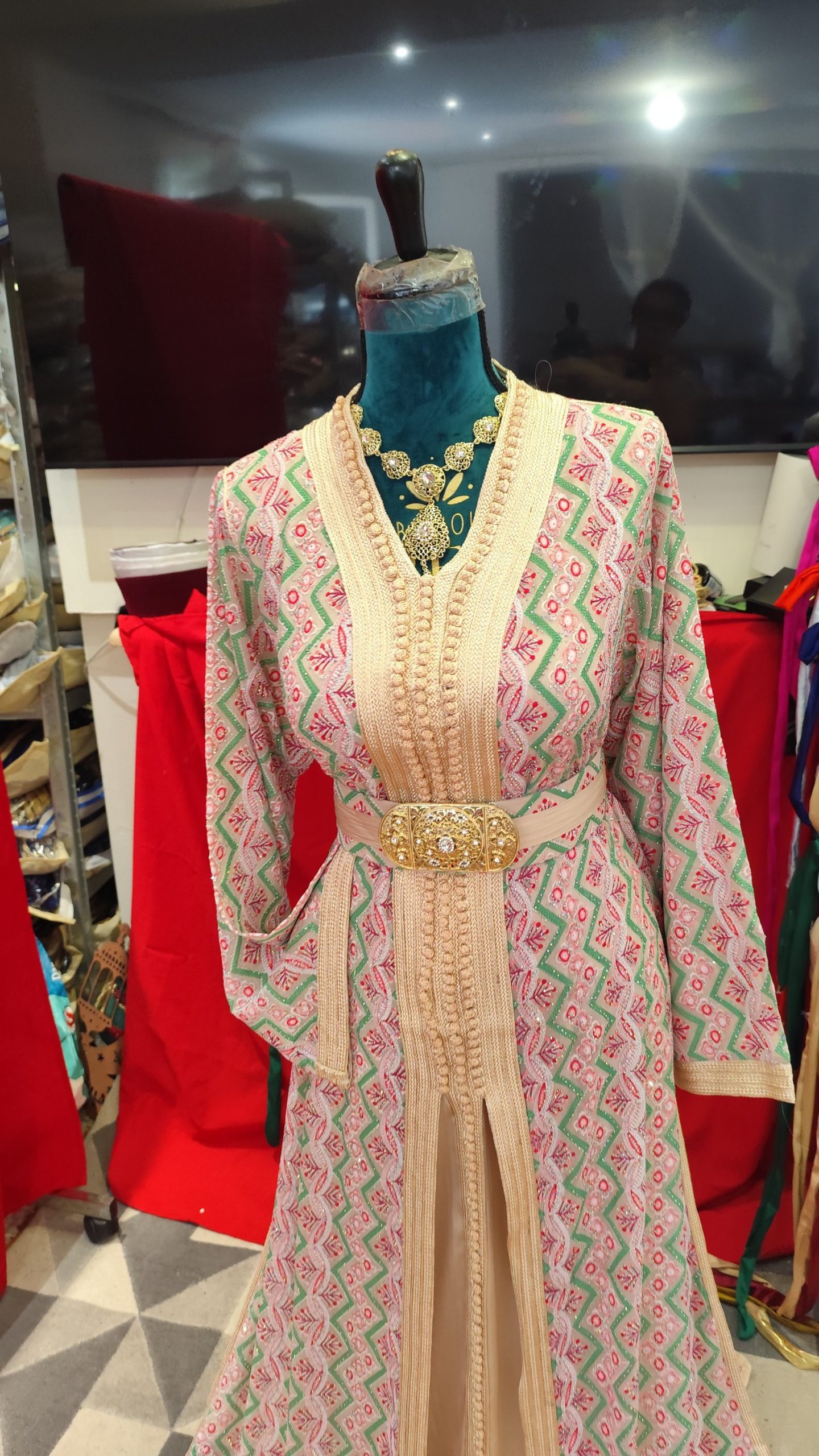 caftan marocain neuf avec ceinture – Image 3