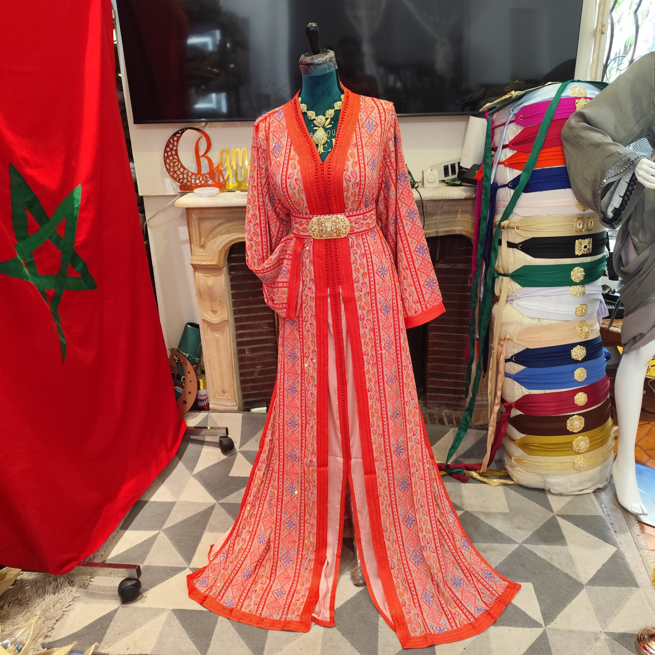 caftan marocain neuf grande taille avec ceinture – Image 14