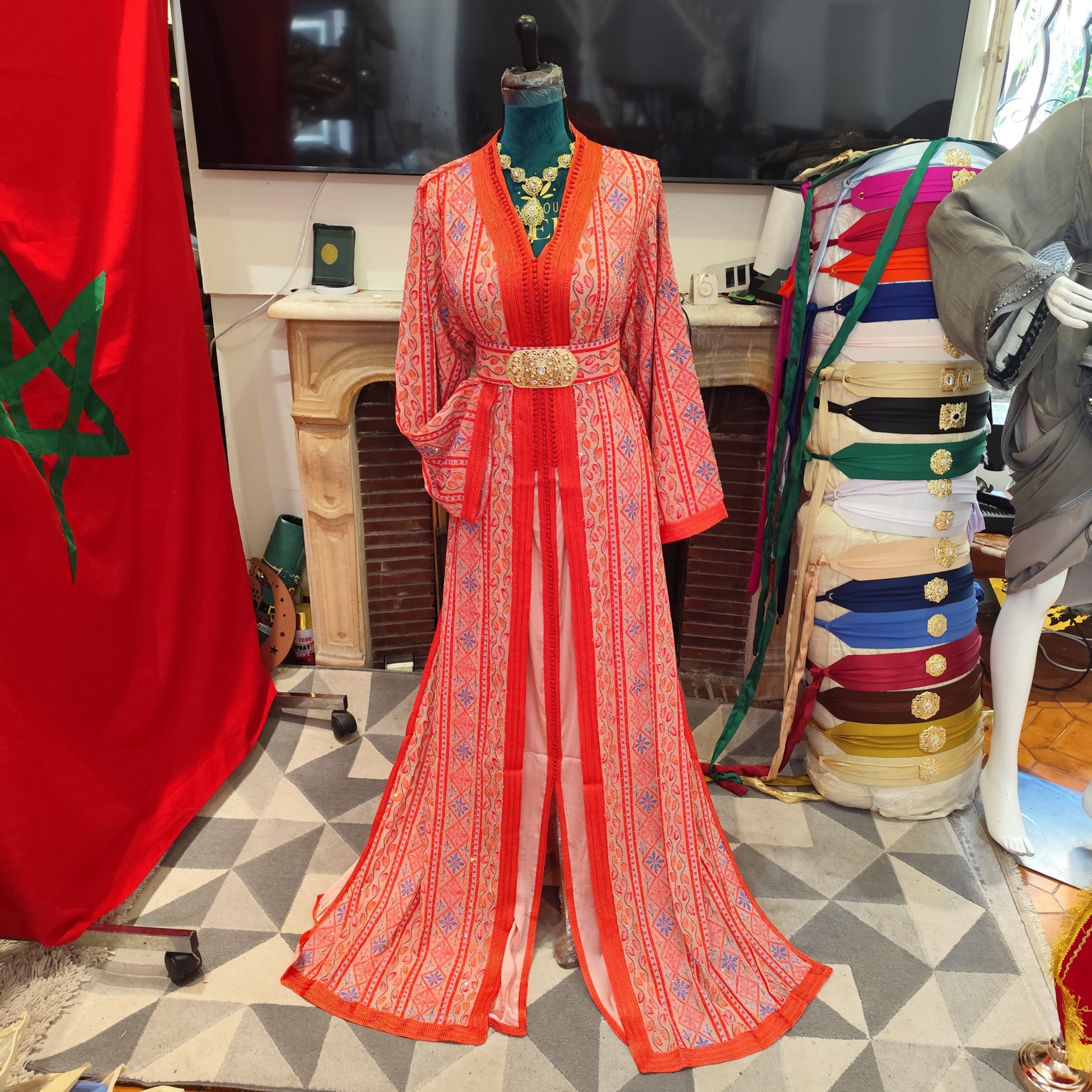 caftan marocain neuf grande taille avec ceinture – Image 15