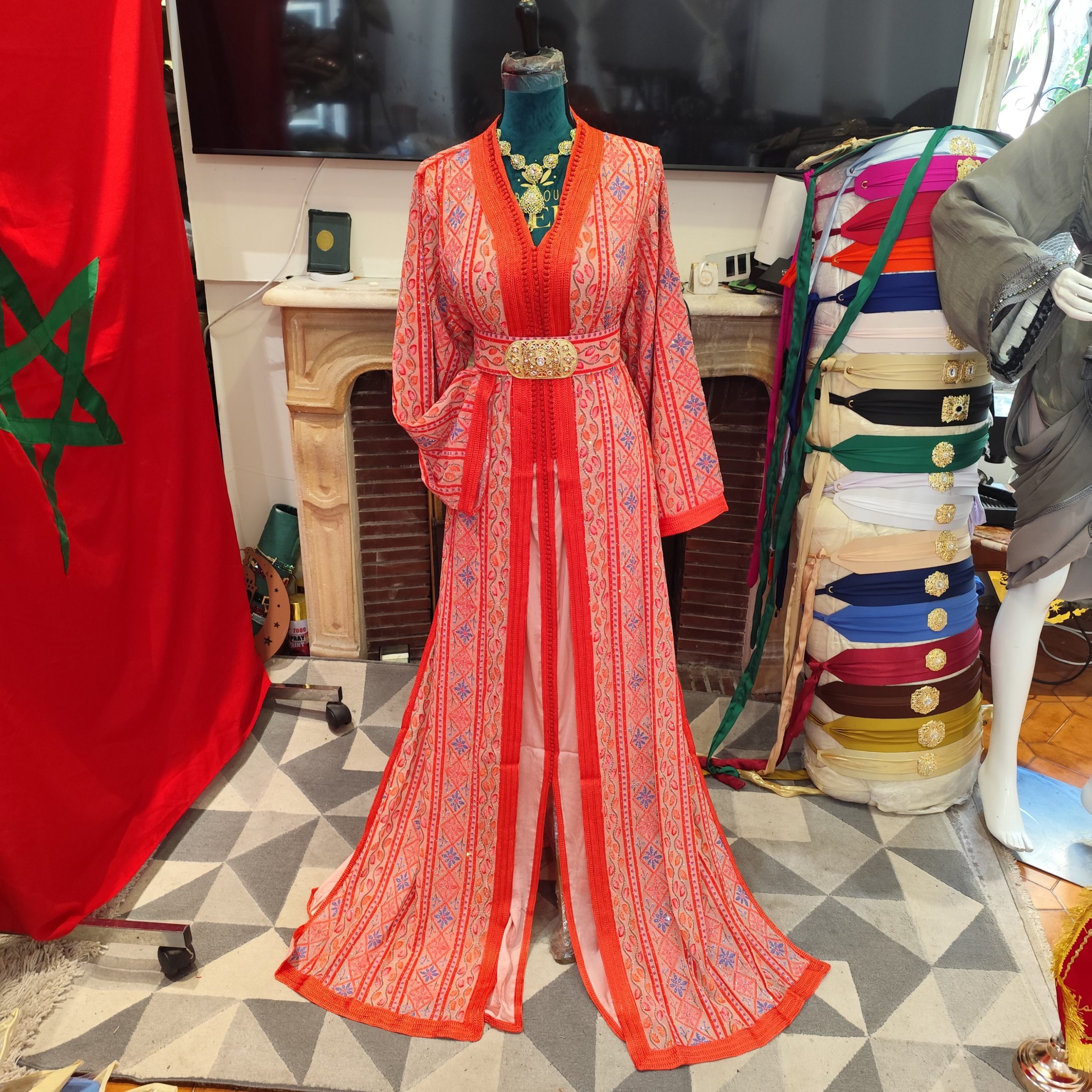 caftan marocain neuf grande taille avec ceinture – Image 11