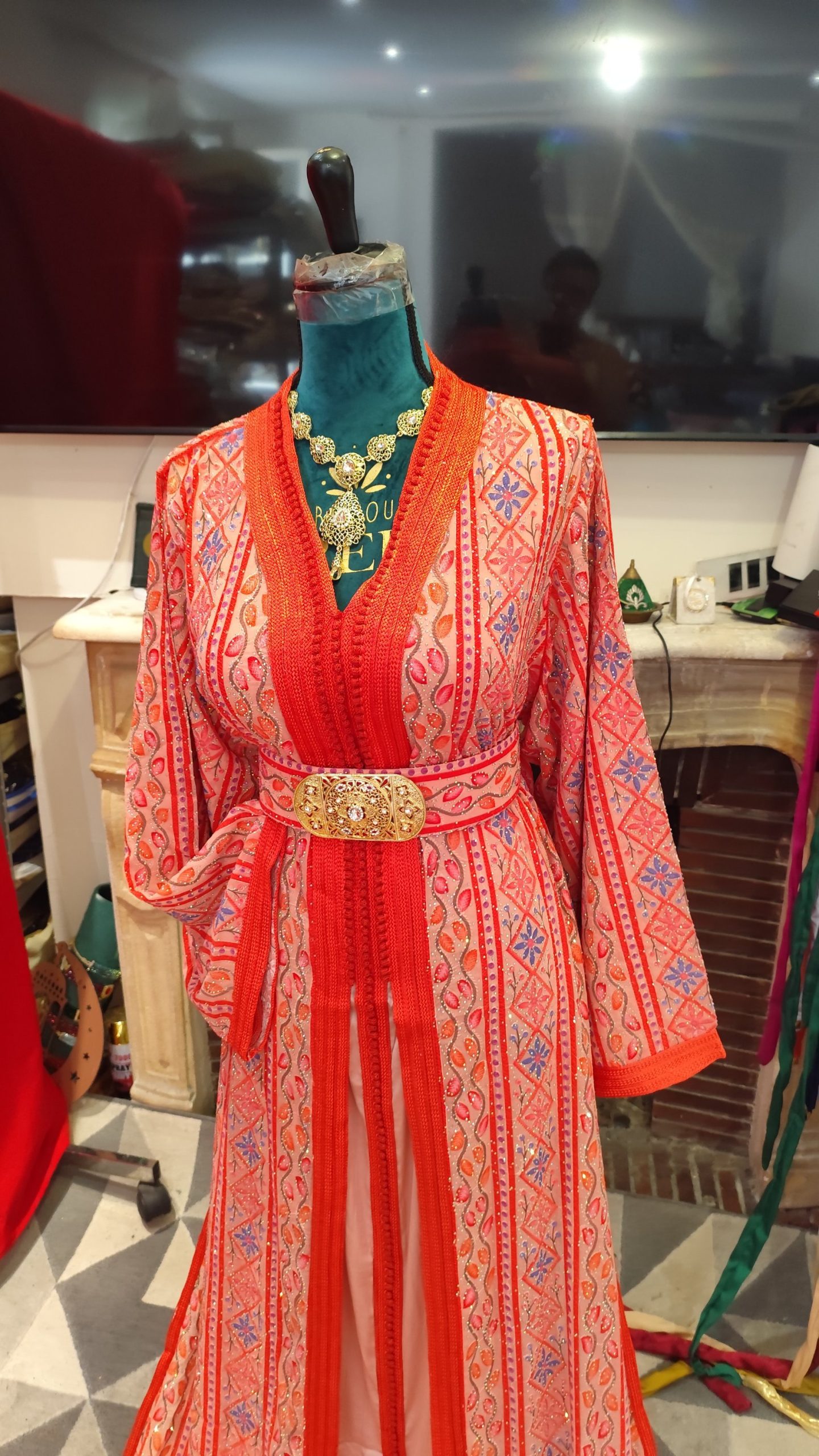 caftan marocain neuf grande taille avec ceinture – Image 10