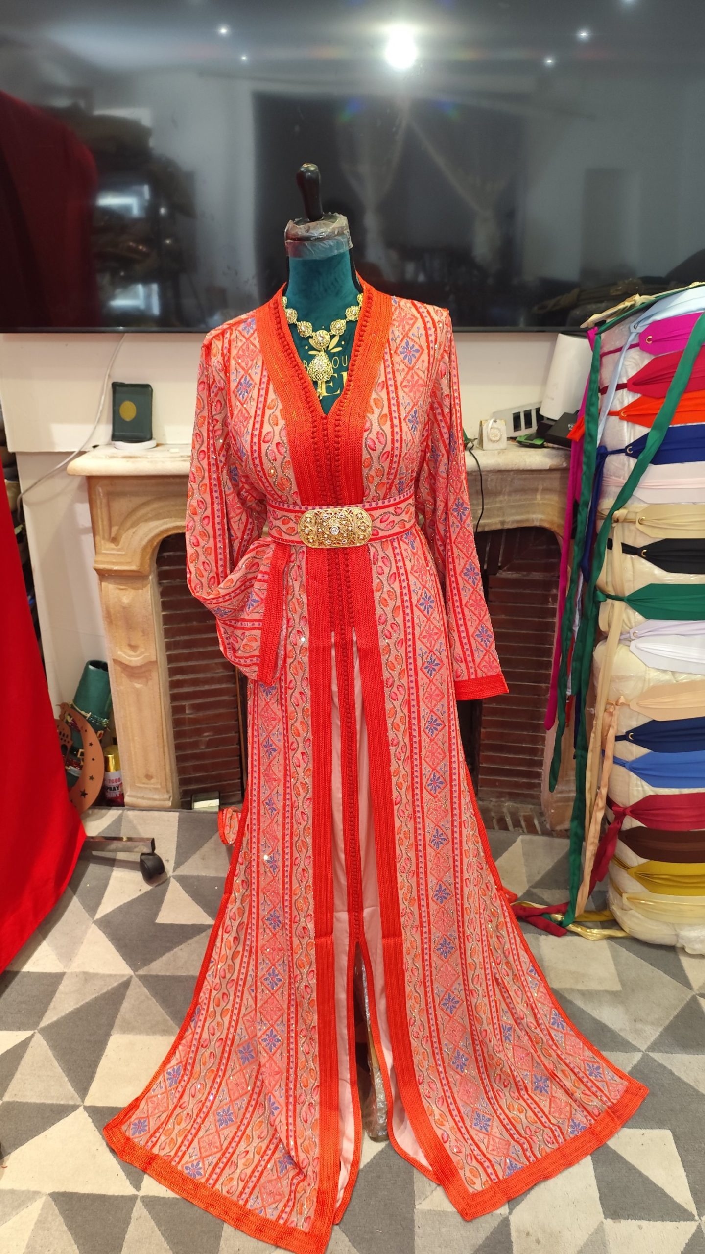 caftan marocain neuf grande taille avec ceinture – Image 5