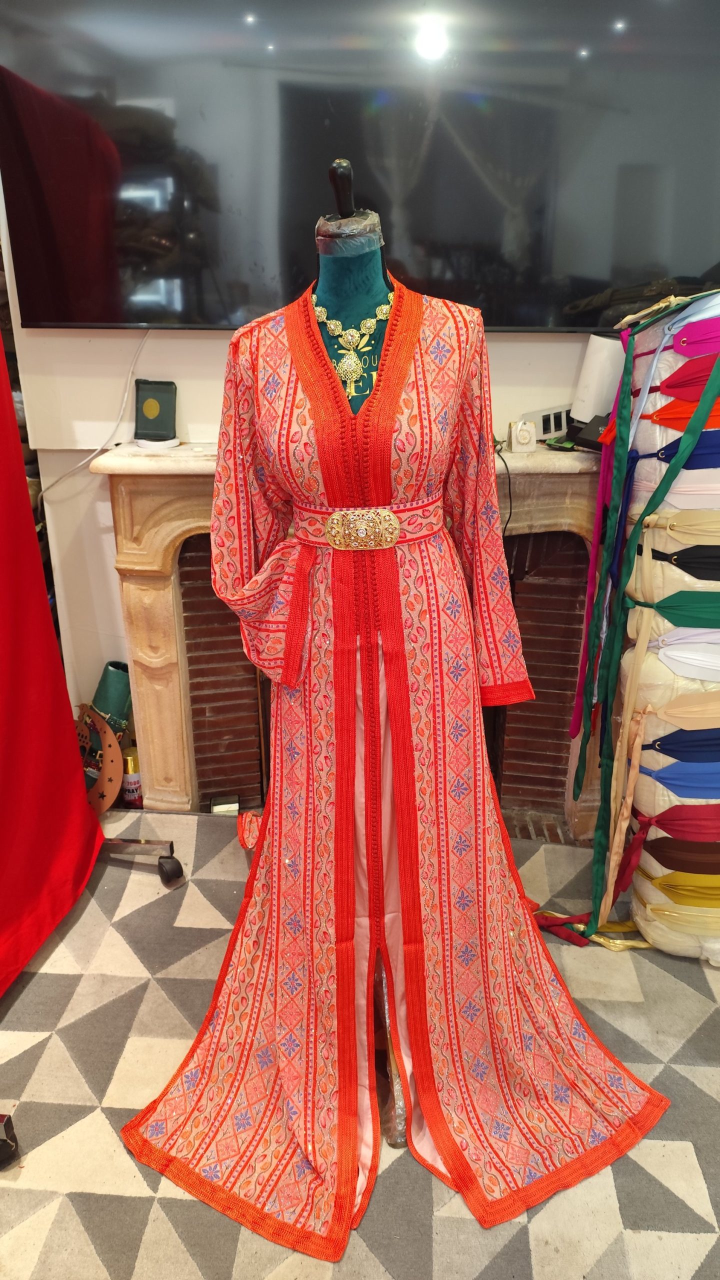 caftan marocain neuf grande taille avec ceinture – Image 13