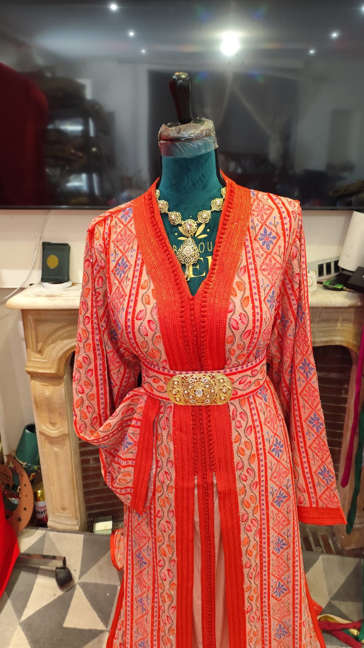 caftan marocain neuf grande taille avec ceinture – Image 6