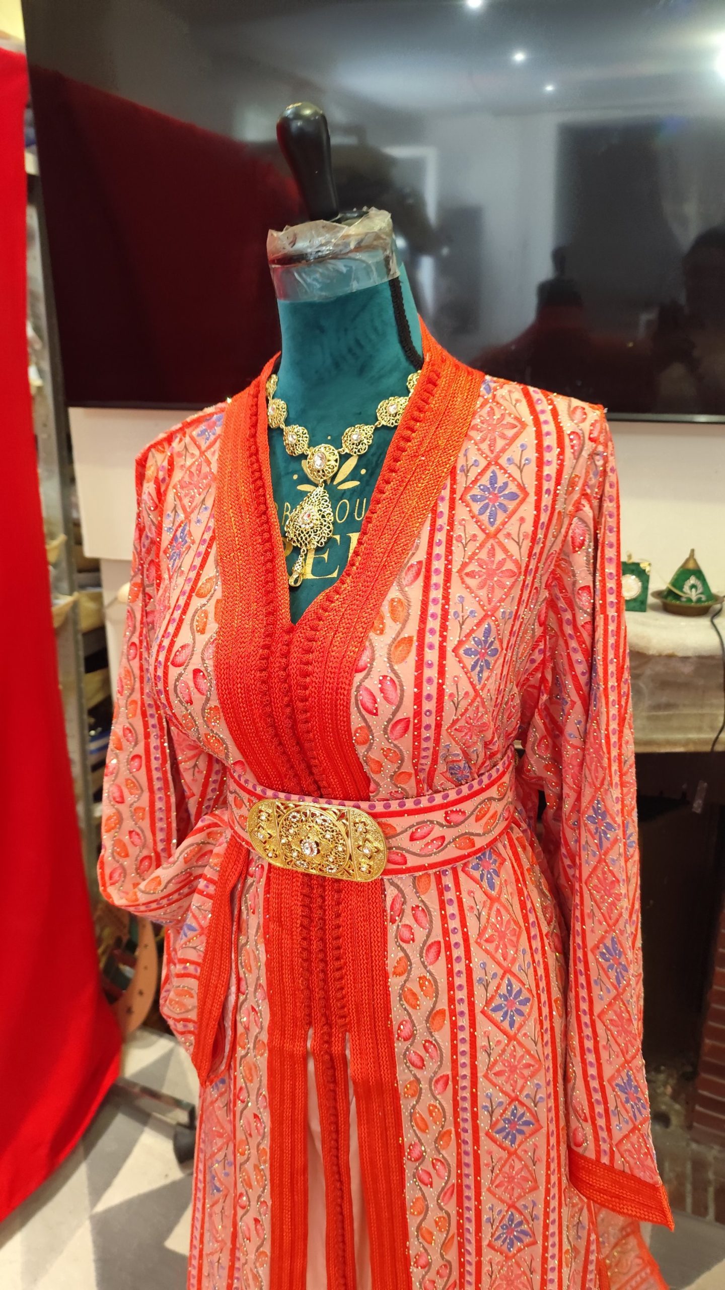 caftan marocain neuf grande taille avec ceinture – Image 9