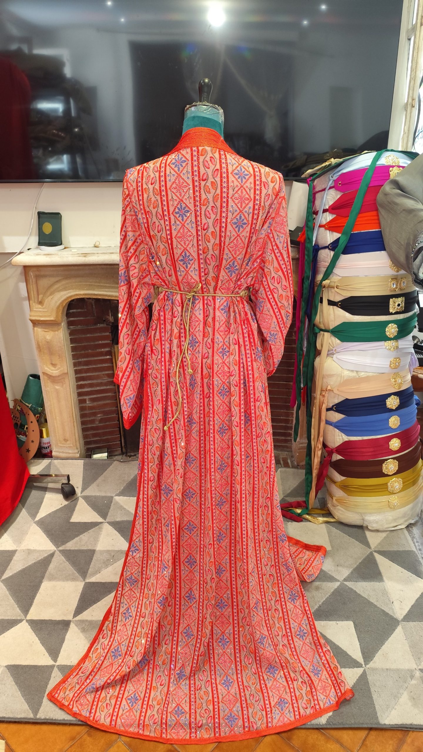 caftan marocain neuf grande taille avec ceinture – Image 4