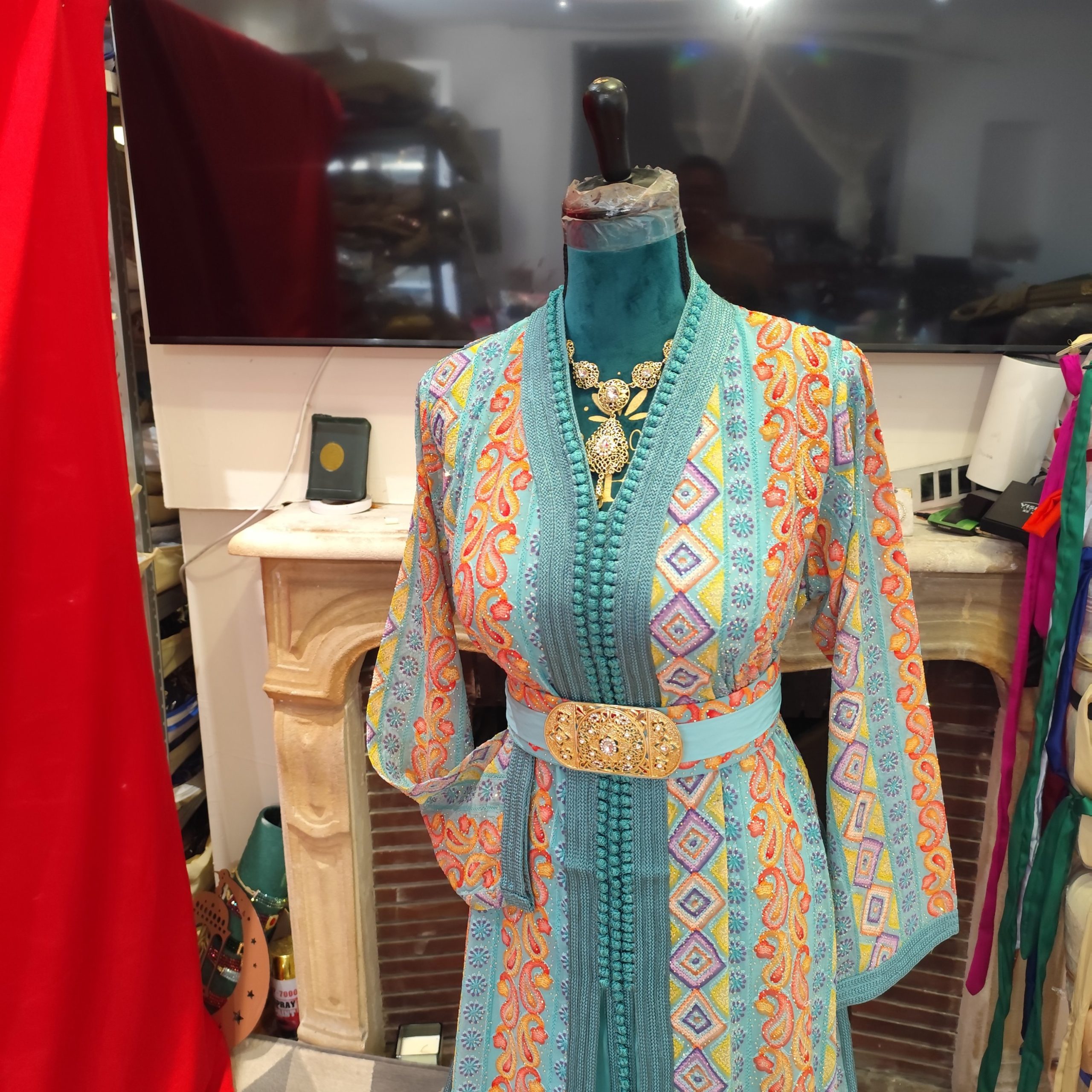 caftan marocain neuf avec ceinture – Image 9