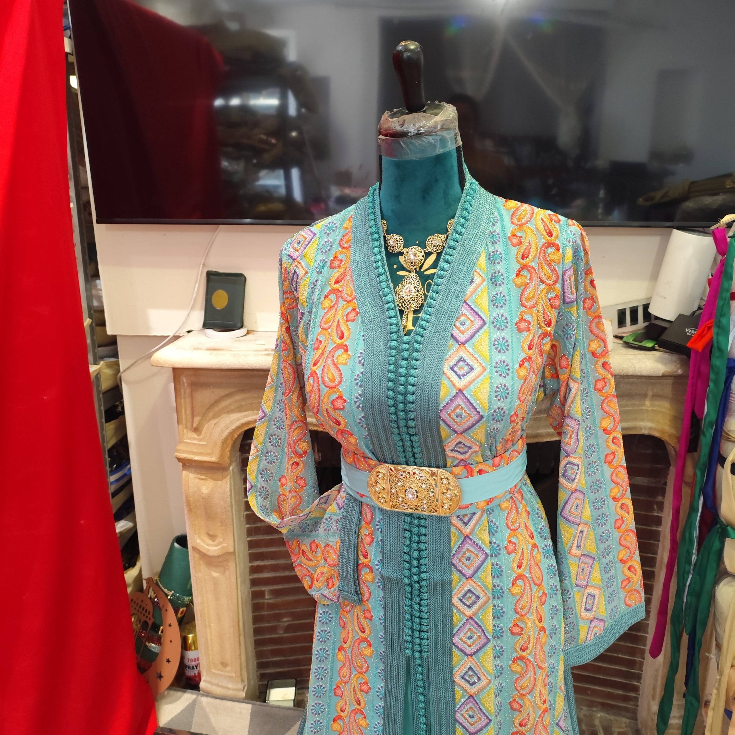 caftan marocain neuf avec ceinture – Image 7