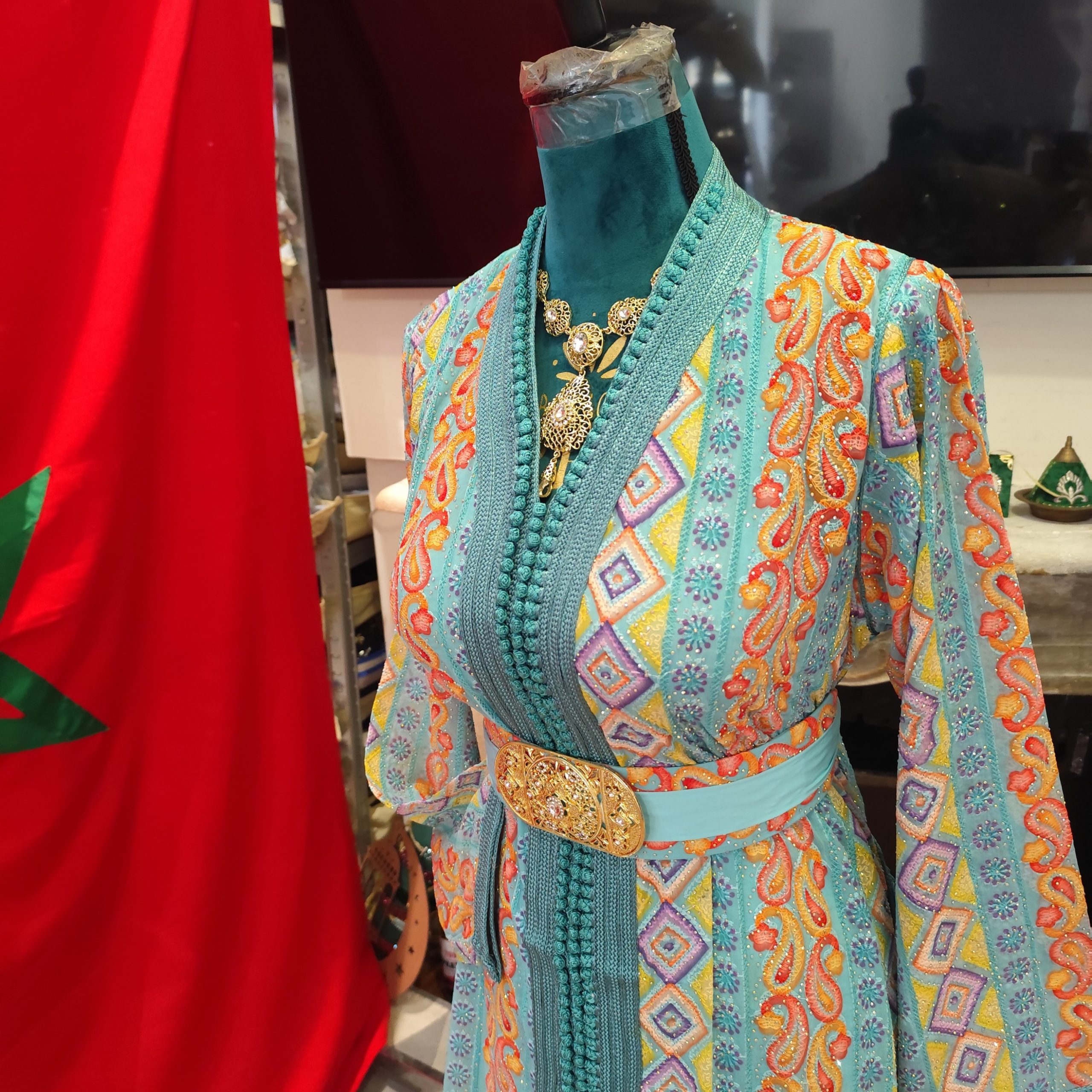 caftan marocain neuf avec ceinture – Image 8