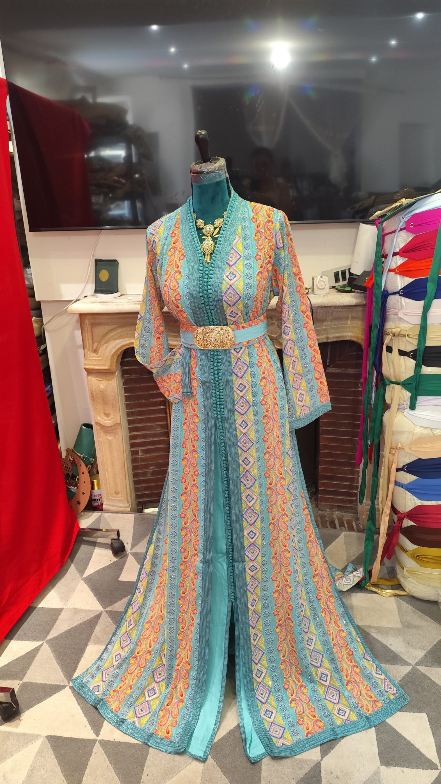 caftan marocain neuf avec ceinture – Image 6