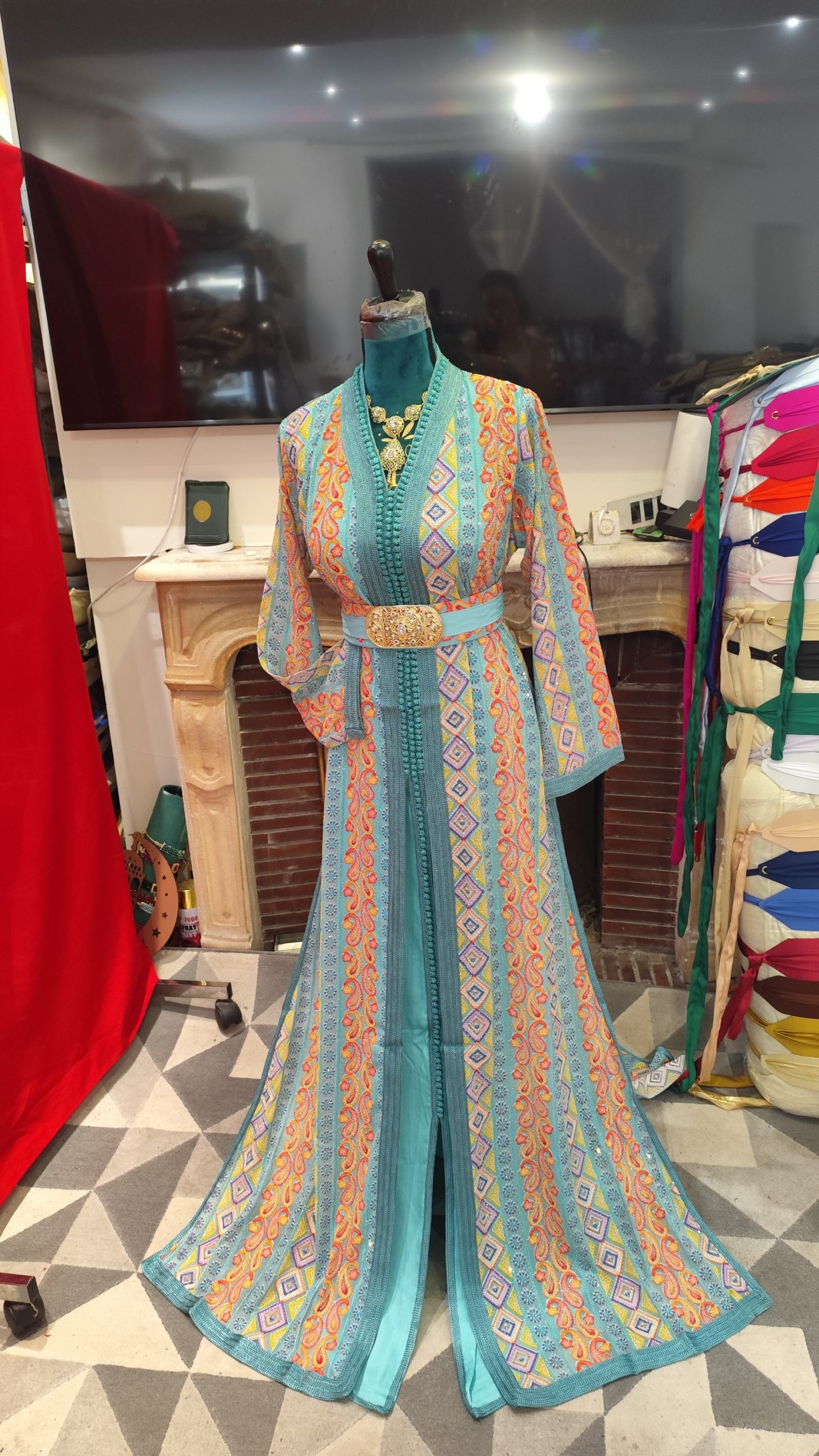 caftan marocain neuf avec ceinture – Image 5