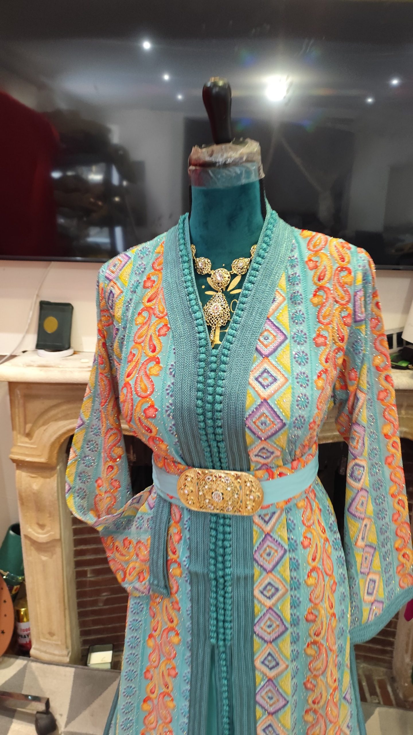caftan marocain neuf avec ceinture – Image 3