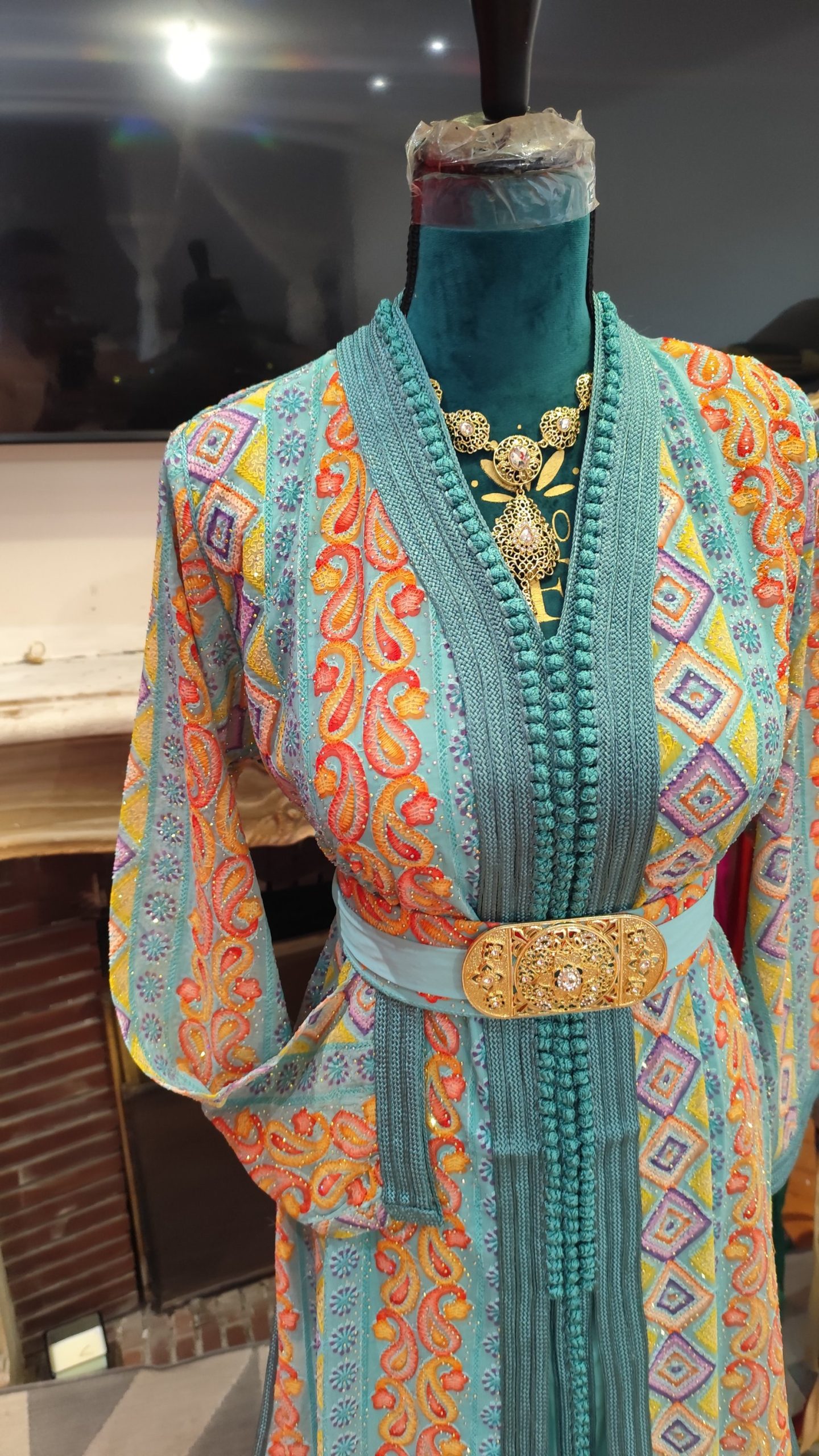 caftan marocain neuf avec ceinture – Image 4